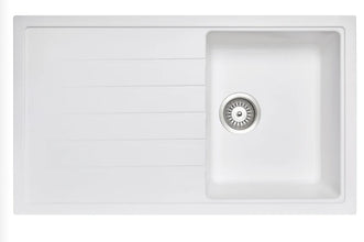 Carysil Vivaldi D100 Single Bowl Granite Sink with Drainer 860x500x205mm