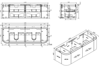 MILAN Wall Hung Vanity 900mm to 1500mm