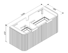 STELLA Wall Hung Vanity 900mm to 1500mm