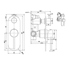 Morgan Rund Shower Divertor Mixer