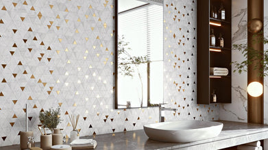 Deco Pyramid Carrara Honed Marble