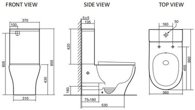 Lusso Raised Height Tornado Flush Back to Wall Toilet Suite