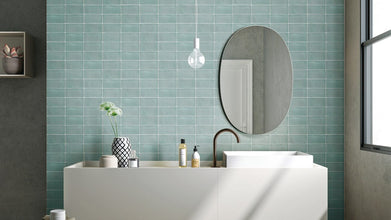 Luxe Mint Ceramic Tile 76x152 Gloss/Matt