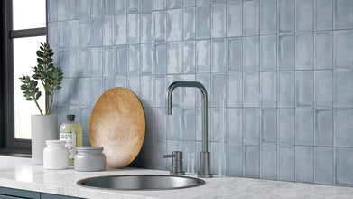 Luxe Sea Blue Ceramic Tile 76×152 Gloss/Matt