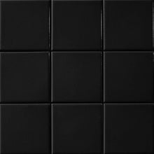 Square Black Mosaic Tile Gloss/Matt