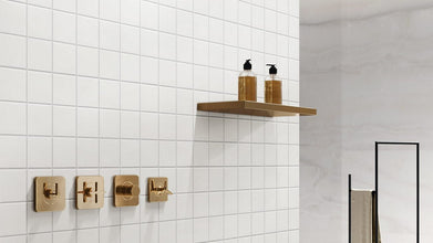 Square White Mosaic Tile Gloss/Matt