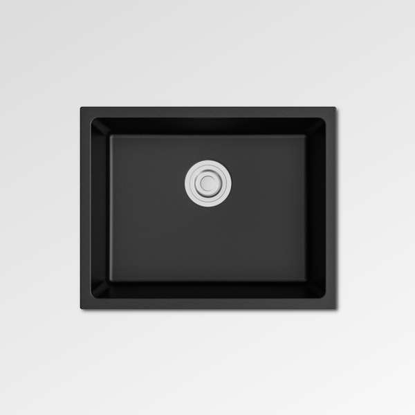 Kara Black Quartz Single Bowl Sink 550x435x200mm