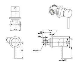 Morgan Rund Shower/Bath Mixer