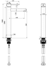 Star Mini High Rise Basin Mixer With Knurled Handle