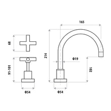 SABINE Vanity Hob Sink Set