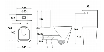 Qubist Box Rim Toilet Suite