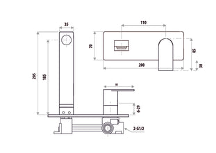 The GABE Leva Wall Outlet Mixer