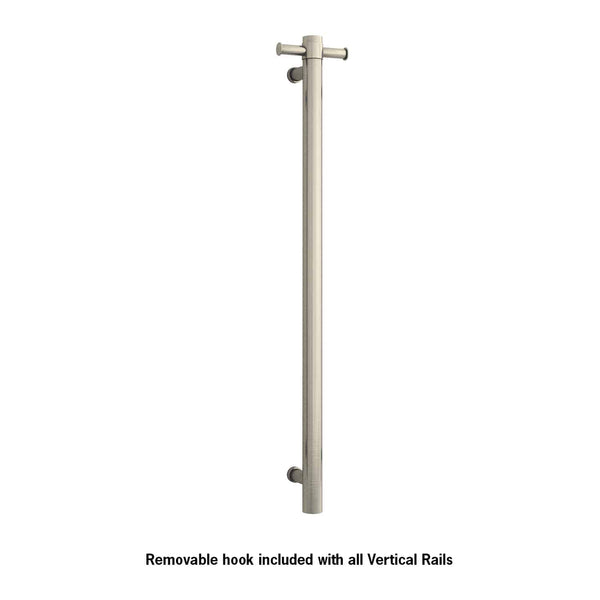 Thermorail 240V Round Vertical Single Heated Towel Rail