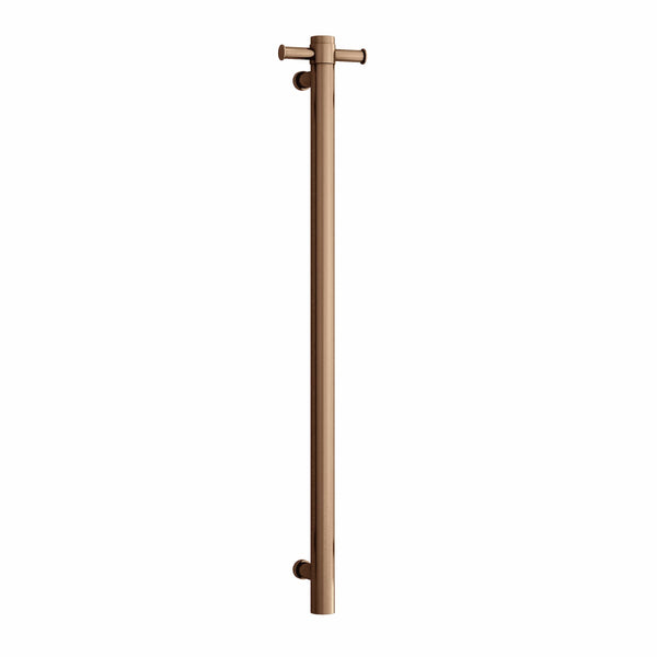 Thermorail 12V Round Vertical Single Heated Towel Rail