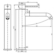 New York Curved Spout Tall Basin Mixer
