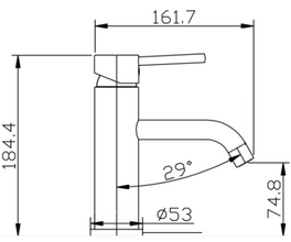 New York Curved Spout Basin Mixer