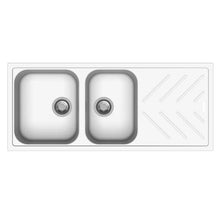 Carysil New Beethoven D200 Granite Quartz Stone 1&3/4 Kitchen Sink Double Bowls Drainboard 1160x500x200mm