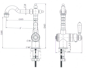 Bordeaux High Rise Basin Mixer