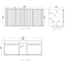 Hampton Mark II Satin White Wall Hung Vanity 600mm to 1500mm