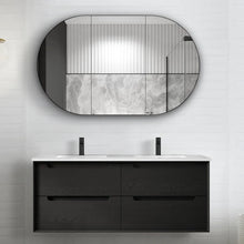 Byron Black Oak Wall Hung Vanity 600mm to 1500mm
