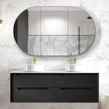 Byron Black Oak Wall Hung Vanity 600mm to 1500mm