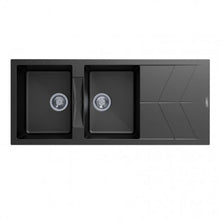 Carysil Jazz D200 Double Bowl Granite Sink with Drainer 1160x500x210mm