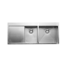 1200x510x200mm Handmade 1 & 1/2 Bowl Kitchen Sink with Drainer