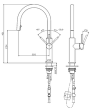 KOVA Gooseneck Kitchen Mixer with POA