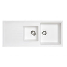 Carysil Vivaldi D200v 1&1/2 Bowl Granite Sink with Drainer 1160x500x205mm