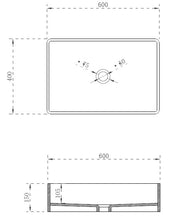 ELEMENT Rectangular Countertop Solid Surface Basin