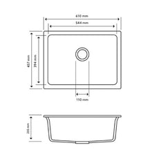 Carysil Big Bowl Granite Sink 610x457x205mm